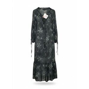 Messagerie Women's Black Long Sleeve Maxi Dress Size 40 NWT
